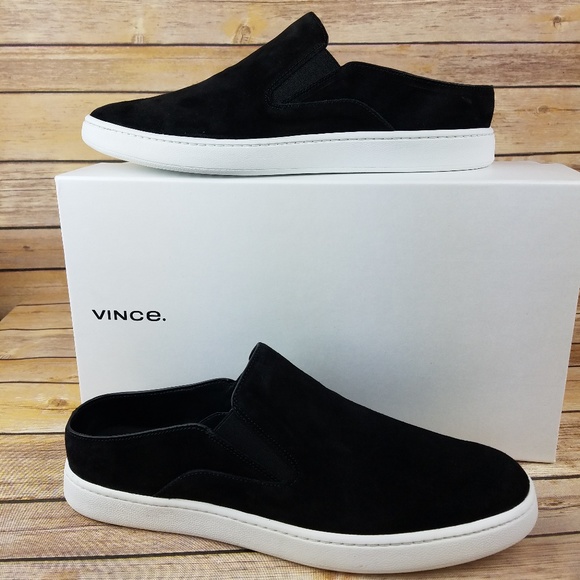 Vince Shoes - VINCE "Verrell" Slip On Black Suede Sneakers